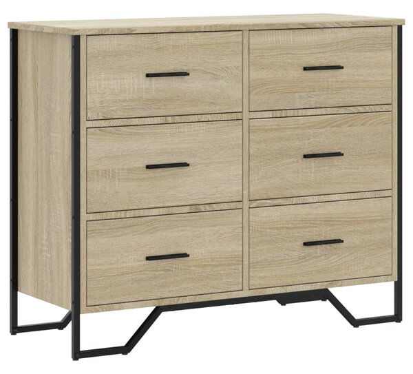 Komoda dub sonoma 91 x 35,5 x 74,5 cm kompozitní dřevo 3295303