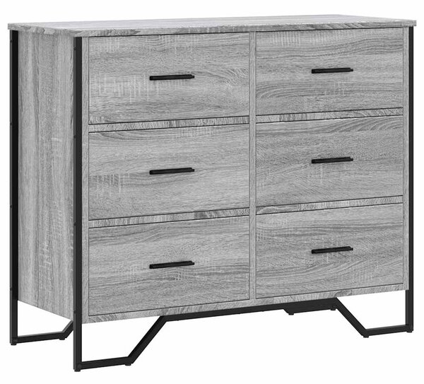 Komoda šedá sonoma 91 x 35,5 x 74,5 cm kompozitní dřevo 3295305