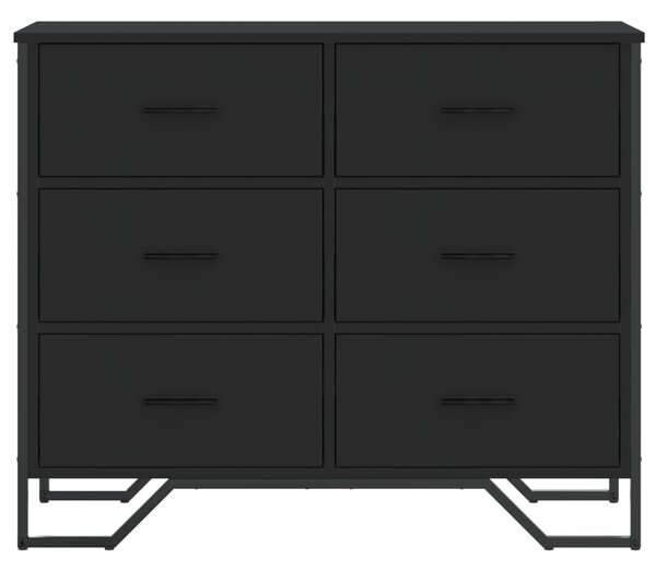 Komoda černá 91 x 35,5 x 74,5 cm kompozitní dřevo 3295302