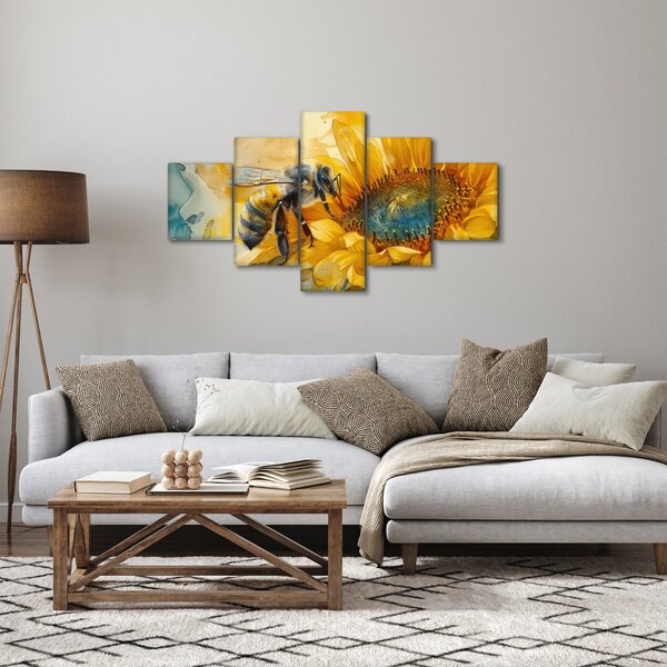 Obraz - Včelka, akvarel (125x70 cm)