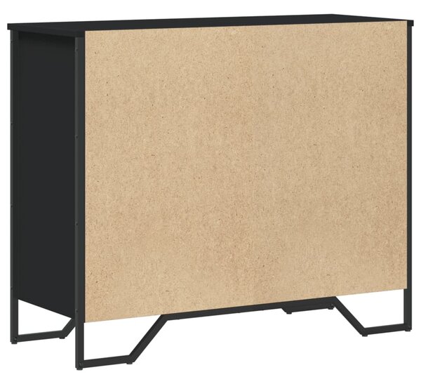 Komoda černá 91 x 35,5 x 74,5 cm kompozitní dřevo 3295302