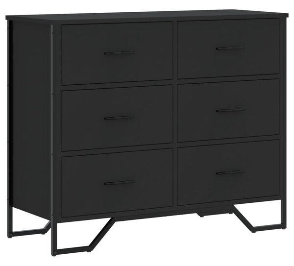 Komoda černá 91 x 35,5 x 74,5 cm kompozitní dřevo 3295302