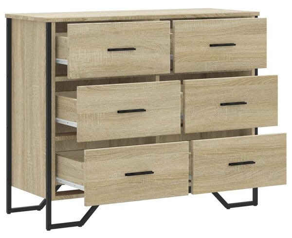 Komoda dub sonoma 91 x 35,5 x 74,5 cm kompozitní dřevo 3295303