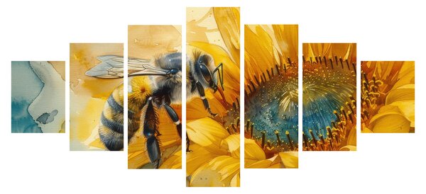 Obraz - Včelka, akvarel (210x100 cm)