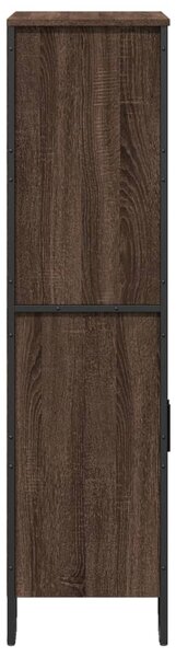 Highboard hnědý dub 79,5 x 35,5 x 137,5 cm kompozitní dřevo 3295311