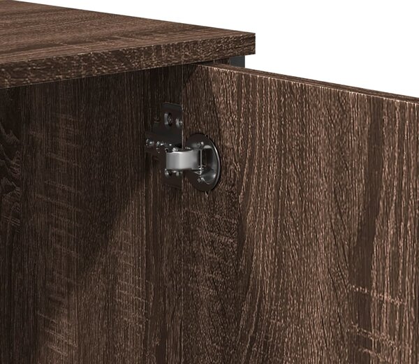 Highboard hnědý dub 79,5 x 35,5 x 137,5 cm kompozitní dřevo 3295311