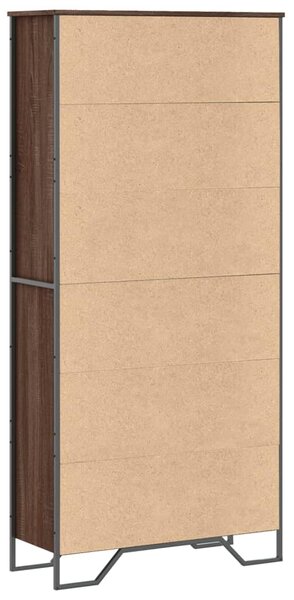 Knihovna hnědý dub 80 x 31 x 169 cm kompozitní dřevo 3295316