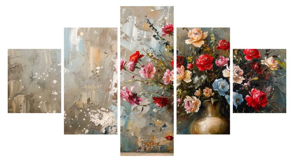 Obraz - Váza květin (125x70 cm)