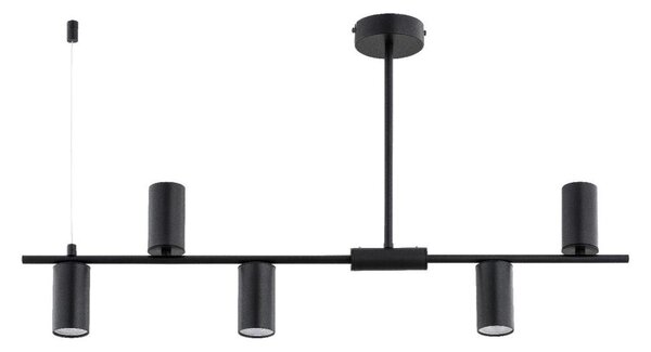 Lustr na tyči URANOS 5xGU10/10W/230V černá