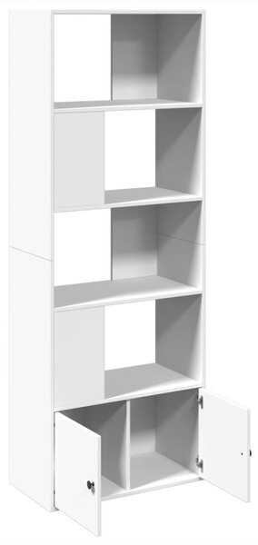 Knihovna bílá 70 x 36 x 189 cm kompozitní dřevo 3295317