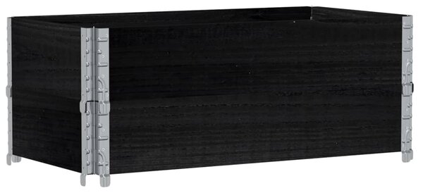 Zahradní truhlík černý 100 x 50 cm masivní borové dřevo 3295392