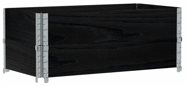 Zahradní truhlík černý 100 x 50 cm masivní borové dřevo 3295392