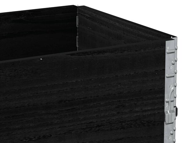 Zahradní truhlík černý 100 x 50 cm masivní borové dřevo 3295392