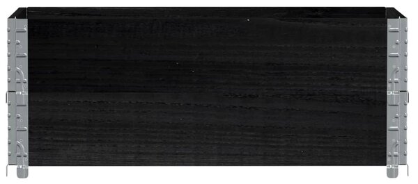 Zahradní truhlík černý 100 x 50 cm masivní borové dřevo 3295392