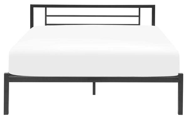 Postel Kov CUSSET 160 x 200 cm Černá
