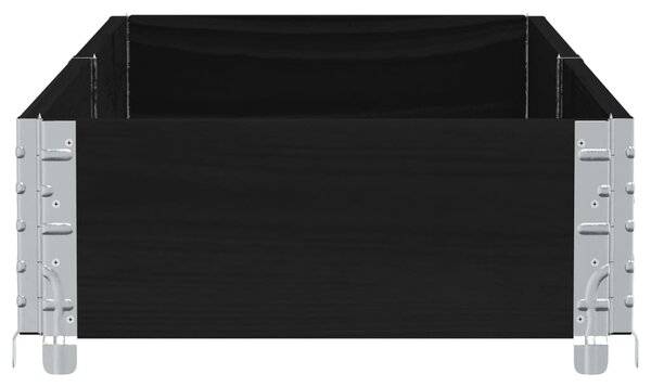 Zahradní truhlík černý 150x50 cm masivní borové dřevo 3295404