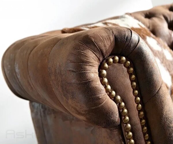 Chesterfield Bis Pohovka 3M Gobi hnědá s puncy