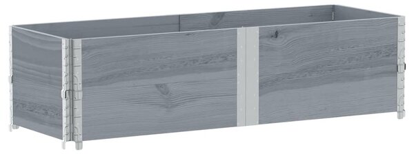 Zahradní truhlík šedý 150x50 cm masivní borové dřevo 3295409