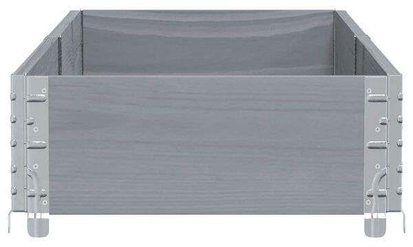 Zahradní truhlík šedý 150x50 cm masivní borové dřevo 3295405