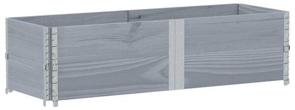 Zahradní truhlík šedý 150x50 cm masivní borové dřevo 3295409