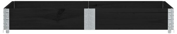 Zahradní truhlík černý 150 x 100 cm masivní borové dřevo 3295412