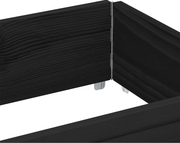 Zahradní truhlík černý 150x50 cm masivní borové dřevo 3295408
