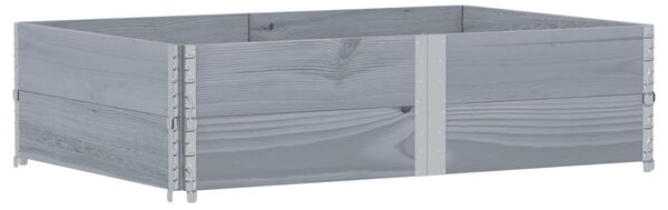 Zahradní truhlík šedý 150 x 100 cm masivní borové dřevo 3295417