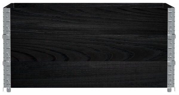 Zahradní truhlík černý 120 x 80 cm masivní borové dřevo 3295424