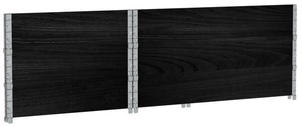 Zahradní truhlík černý 120 x 80 cm masivní borové dřevo 3295424