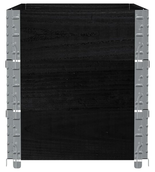 Zahradní truhlík černý 100 x 50 cm masivní borové dřevo 3295428