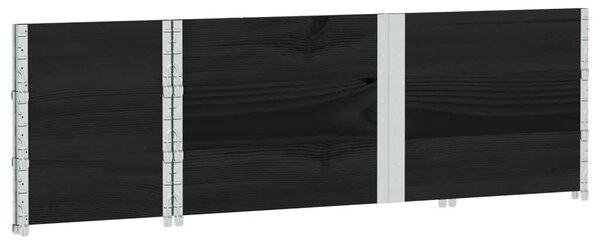 Zahradní truhlík černý 150 x 50 cm masivní borové dřevo 3295436