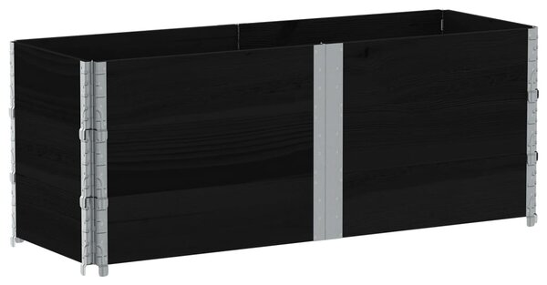 Zahradní truhlík černý 150 x 50 cm masivní borové dřevo 3295436