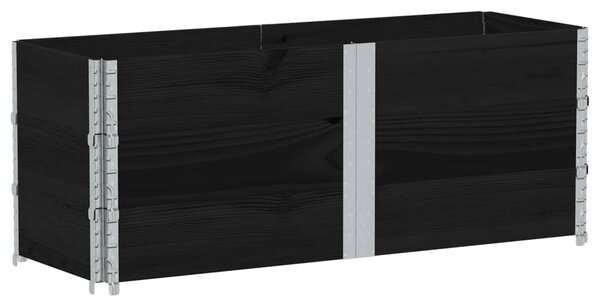 Zahradní truhlík černý 150 x 50 cm masivní borové dřevo 3295436
