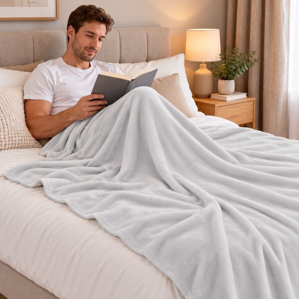Deka 200x220 cm SPRINGOS Grande HA7205 světle šedá