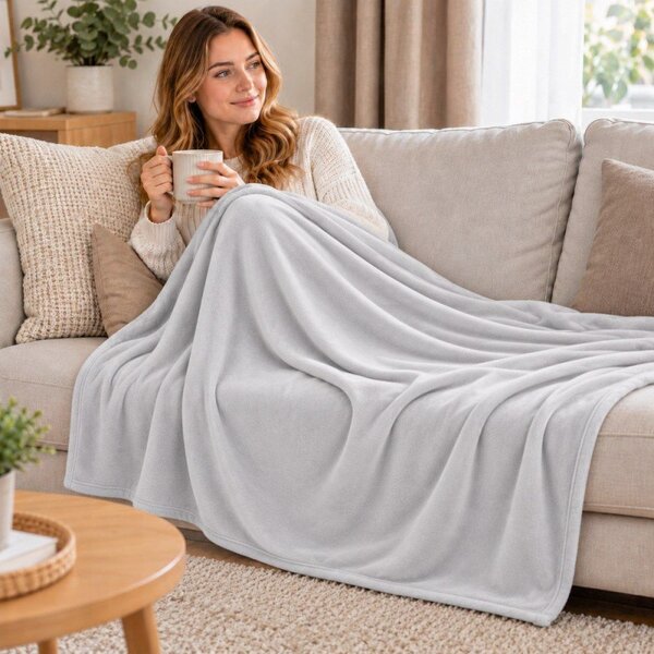 Deka 200x220 cm SPRINGOS Grande HA7205 světle šedá