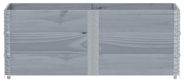 Zahradní truhlík šedý 150 x 50 cm masivní borové dřevo 3295437