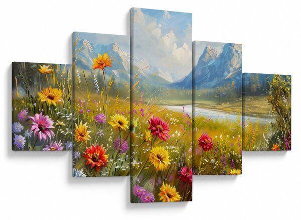 Obraz - Malovaná krajina (125x70 cm)
