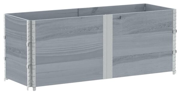 Zahradní truhlík šedý 150 x 50 cm masivní borové dřevo 3295437