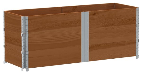 Zahradní truhlík hnědý 150 x 50 cm masivní borové dřevo 3295438