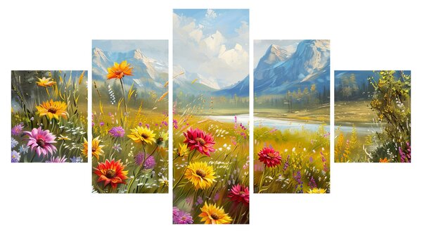 Obraz - Malovaná krajina (125x70 cm)