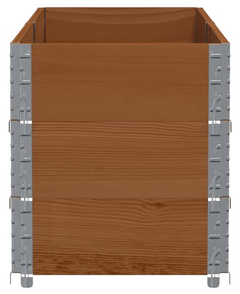Zahradní truhlík hnědý 150 x 50 cm masivní borové dřevo 3295438