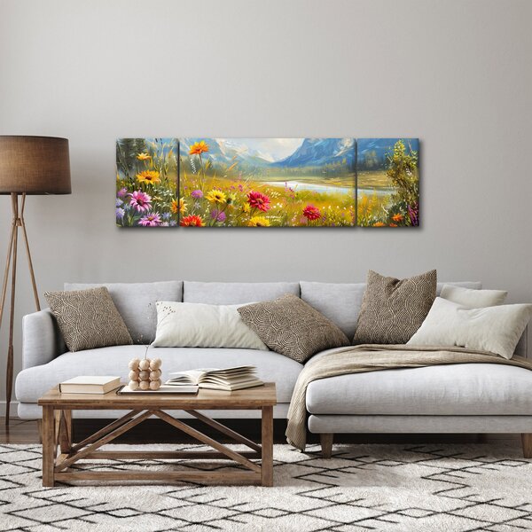 Obraz - Malovaná krajina (170x50 cm)