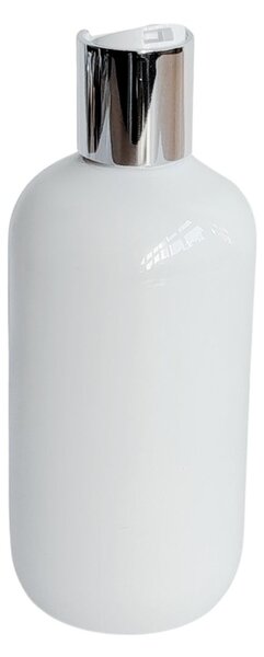 Dávkovač na mýdlo 300 ml bílý s bílo-stříbrným DISC TOP BELA