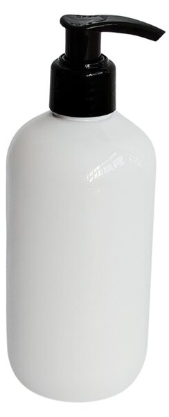 Dávkovač na mýdlo 300 ml bílý s černou pumpičkou BELA