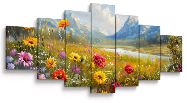 Obraz - Malovaná krajina (210x100 cm)