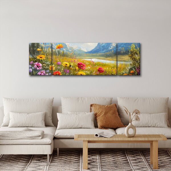 Obraz - Malovaná krajina (170x50 cm)