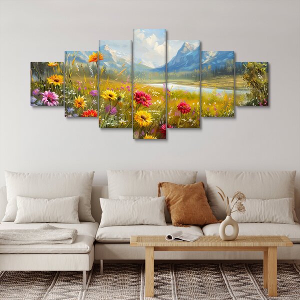 Obraz - Malovaná krajina (210x100 cm)