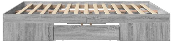 Rám postele bez matrace Grey Sonoma 180x200cm kompozitní dřevo 3295455
