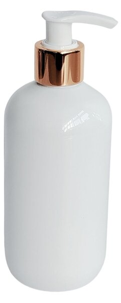 Dávkovač na mýdlo 300 ml bílý s bílo-zlatou pumpičkou BELA