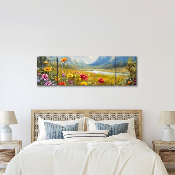 Obraz - Malovaná krajina (170x50 cm)
